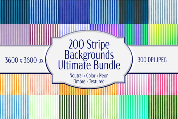 200 Color Stripe Backgrounds Bundle: A Complete Visual Toolkit