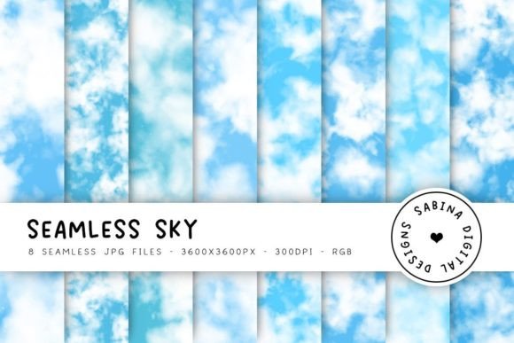 Blue Cloudy Sky Seamless Backgrounds: Instant Atmosphere for Creative Projects