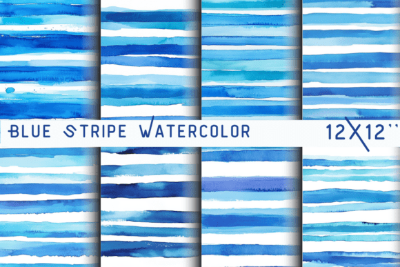 Blue Stripe Watercolor Backgrounds: A Designer's Guide to Soft Pattern Assets
