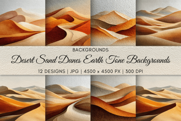 Desert Sand Dunes Earth Tone Backgrounds