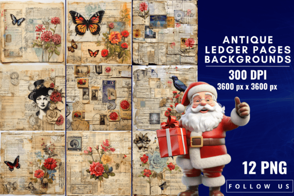 Dive into History with Antique Ledger Pages Backgrounds