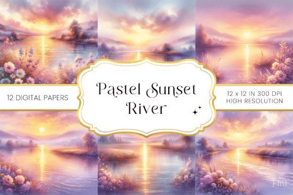 Embracing the Golden Hour: The Allure of Pastel Sunset River Backgrounds
