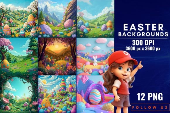 Enchanting Easter Backgrounds for Digital Creatives