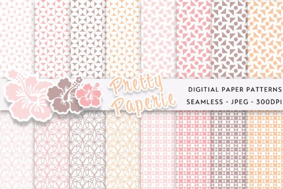 Geometric Digital Paper Backgrounds: 16 Patterns for Modern Design