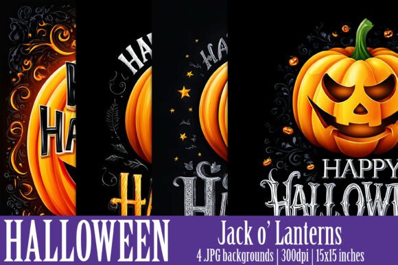 Halloween Jack O'Lantern Backgrounds S1: A Creative Toolkit