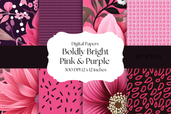 Ignite Your Projects with Boldly Bright Pink & Purple Backgrounds
