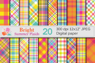 Infuse Your Projects with Bright Summer Plaid Digital Paper