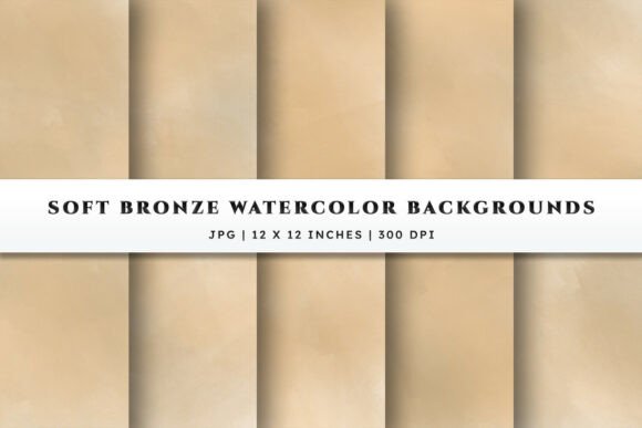 Soft Bronze Watercolor Backgrounds: A Warm & Elegant Digital Paper Set