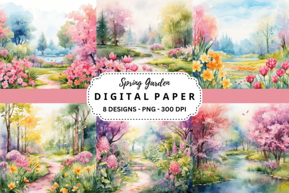 Spring Garden Backgrounds: A Burst of Floral Energy for Your Projects