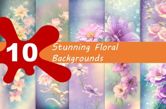 Stunning Floral Backgrounds Set: Elevate Your Projects
