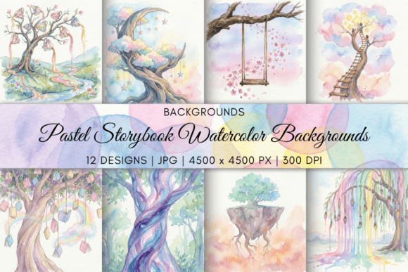 Transforming Projects with Pastel Storybook Watercolor Backgrounds
