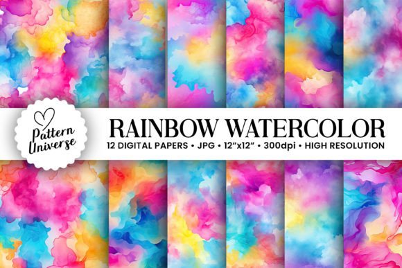 Unleashing Creativity with Rainbow Watercolor Seamless Backgrounds
