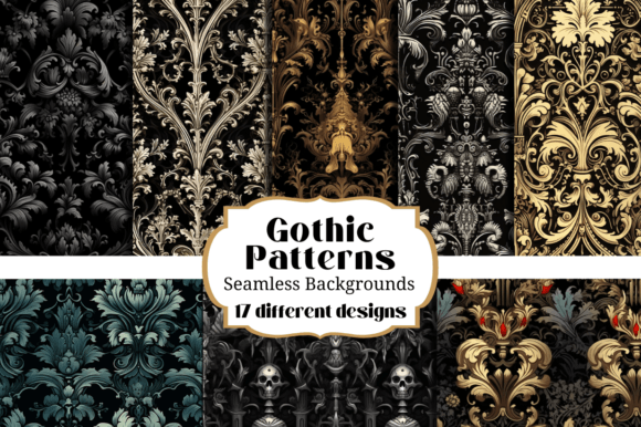 Unlocking the Dark Aesthetic: Gothic Goth Seamless Pattern Backgrounds