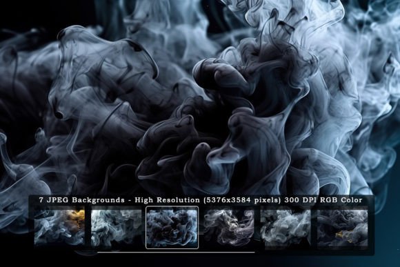 Vivid Black Smoke: Dramatic Textures for Bold Designs