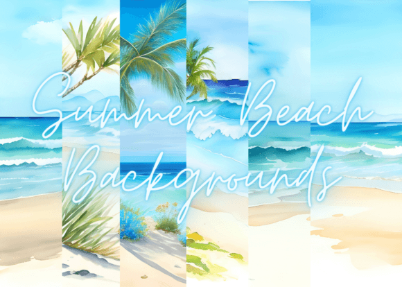 Watercolor Summer Beach Backgrounds: Creative Uses & Design Tips